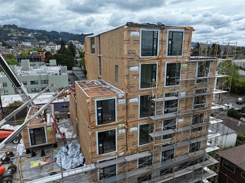 Wood-Frame Progress Aerial — Bay Area